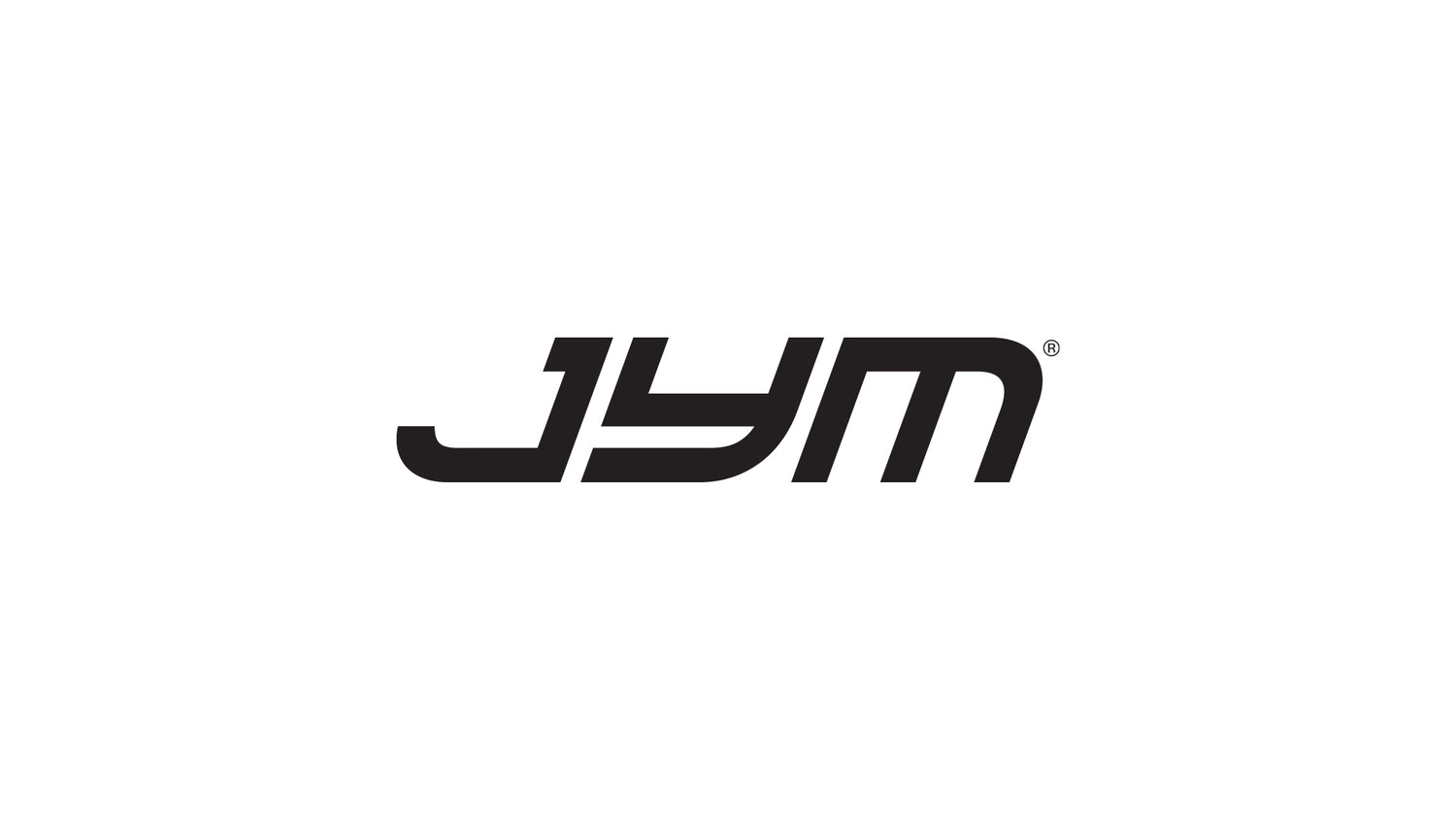 JYM Supplement Science angular black logotype with registered mark, displayed as a minimal branding graphic on white.