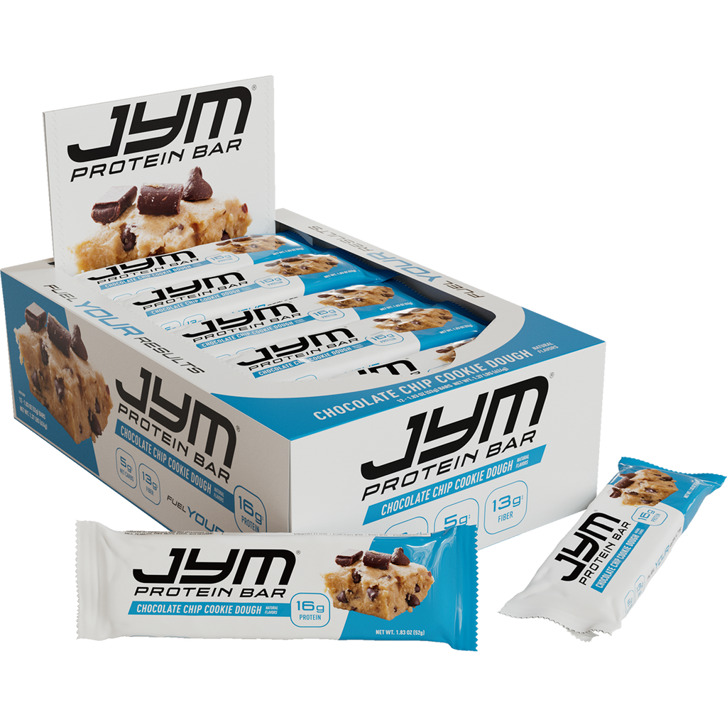 JYM Protein Bars box for cookie dough flavor
