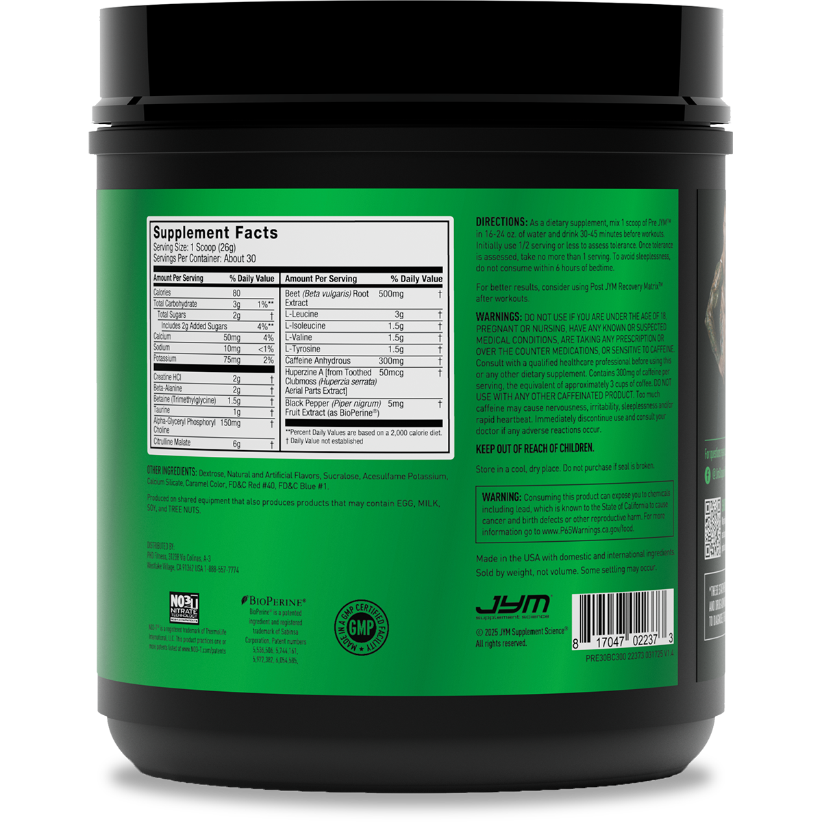 Pre JYM High-Performance Pre-Workout