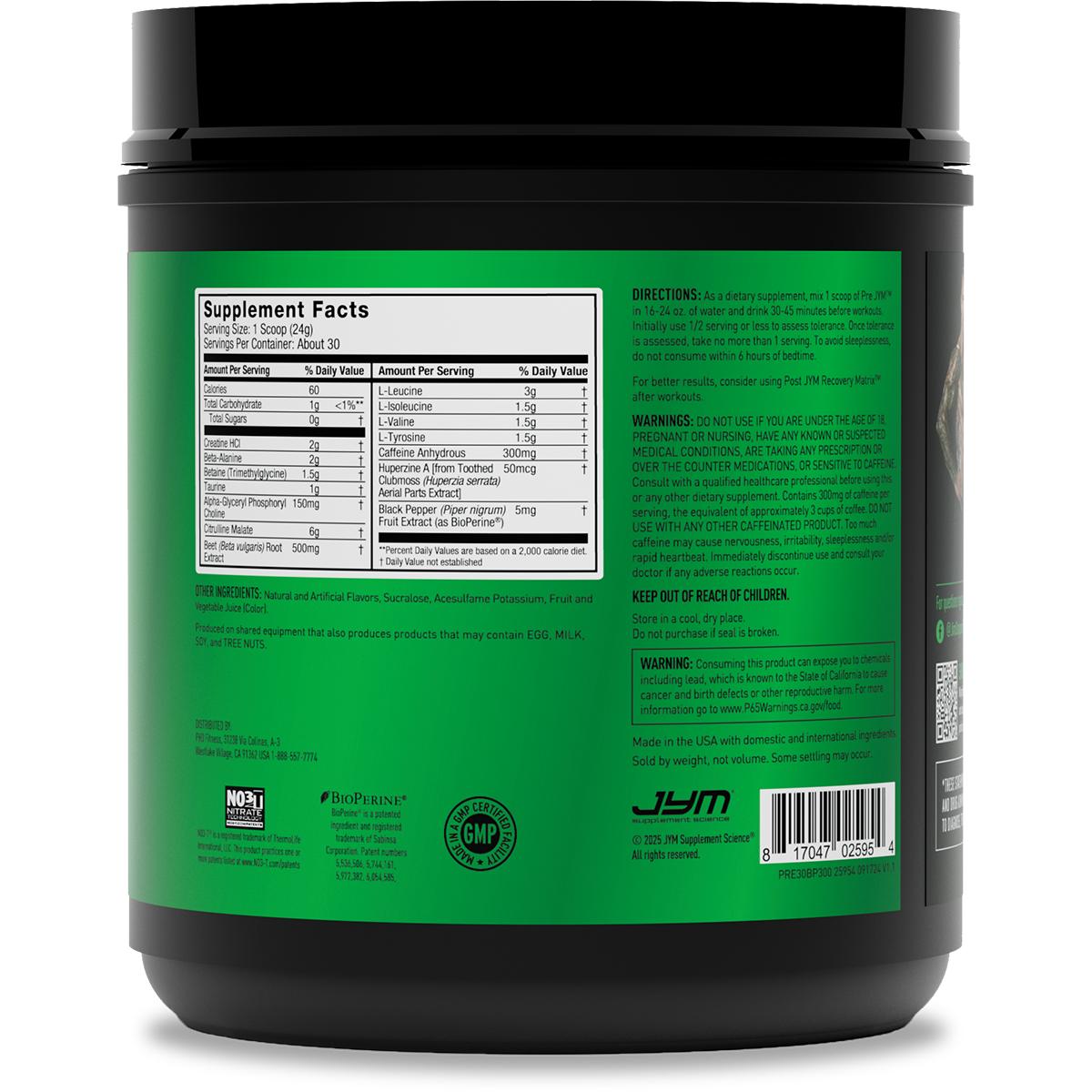 Pre JYM High-Performance Pre-Workout