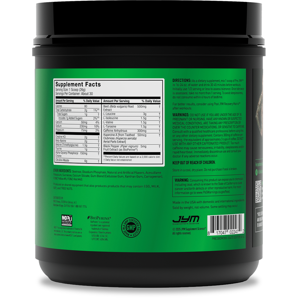 Pre JYM High-Performance Pre-Workout