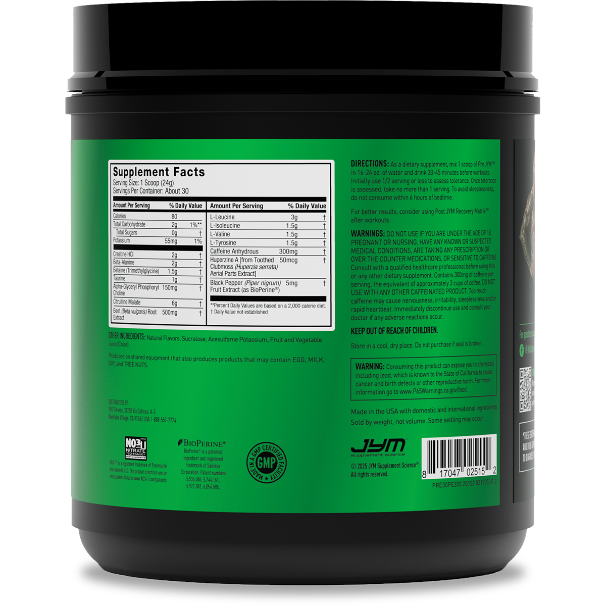 Pre JYM High-Performance Pre-Workout