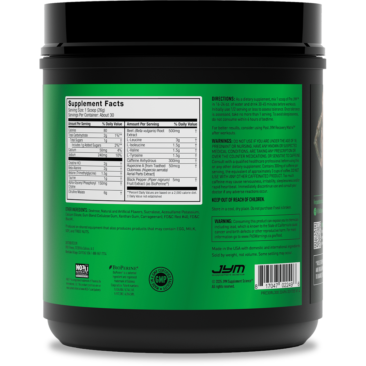 Pre JYM High-Performance Pre-Workout