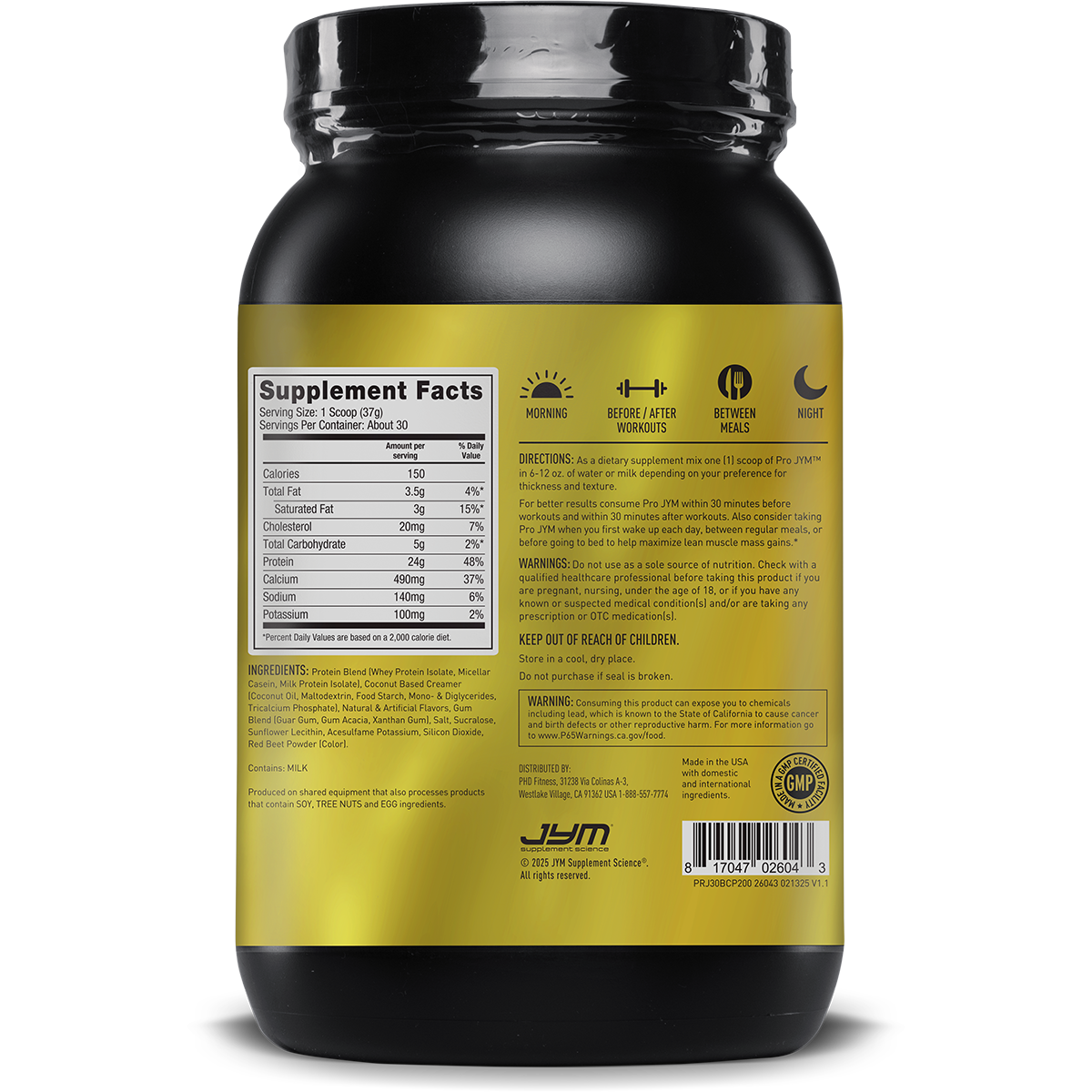 Supplement container with yellow label and black lid on a white background - image 41 of 45