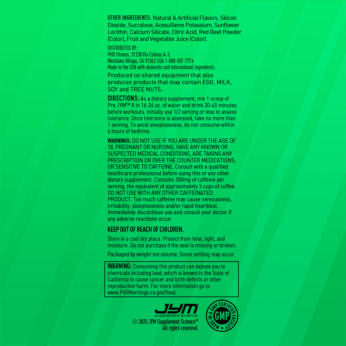 Pre JYM X Extreme Pre-Workout Formula