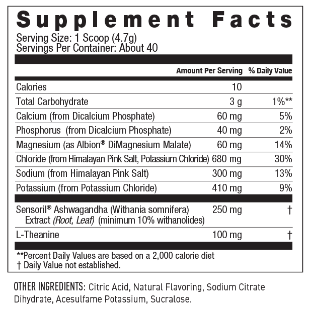 JYM Hydration Supplement Facts
