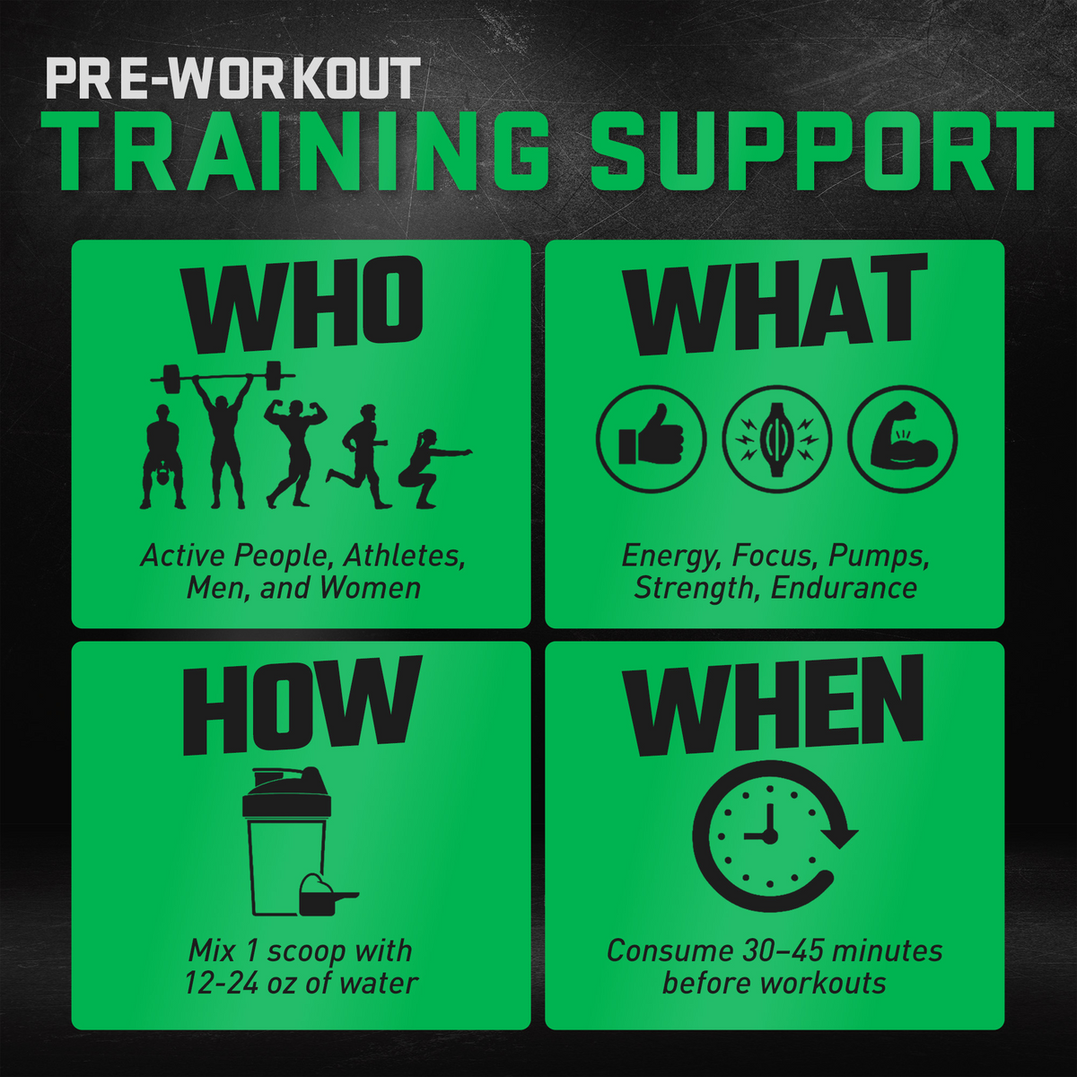 Pre JYM Plus how to use: for active people and athletes. Mix 1 scoop with 12-24 oz of water 30-45 minutes before workouts. - image 32 of 37