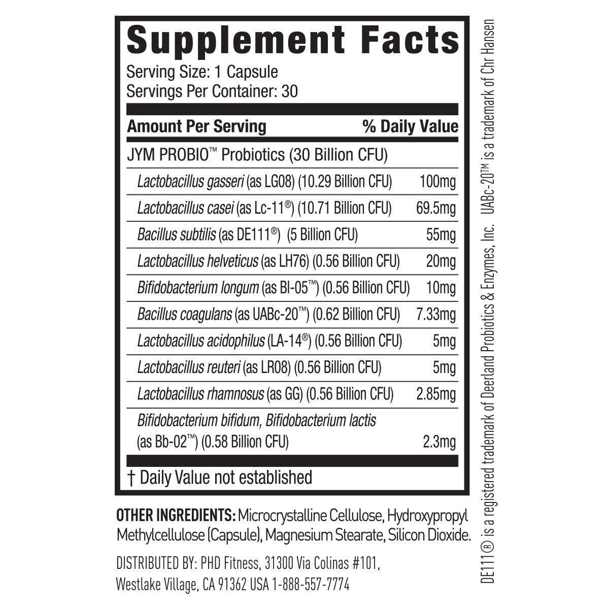 JYM ProBio Probiotic