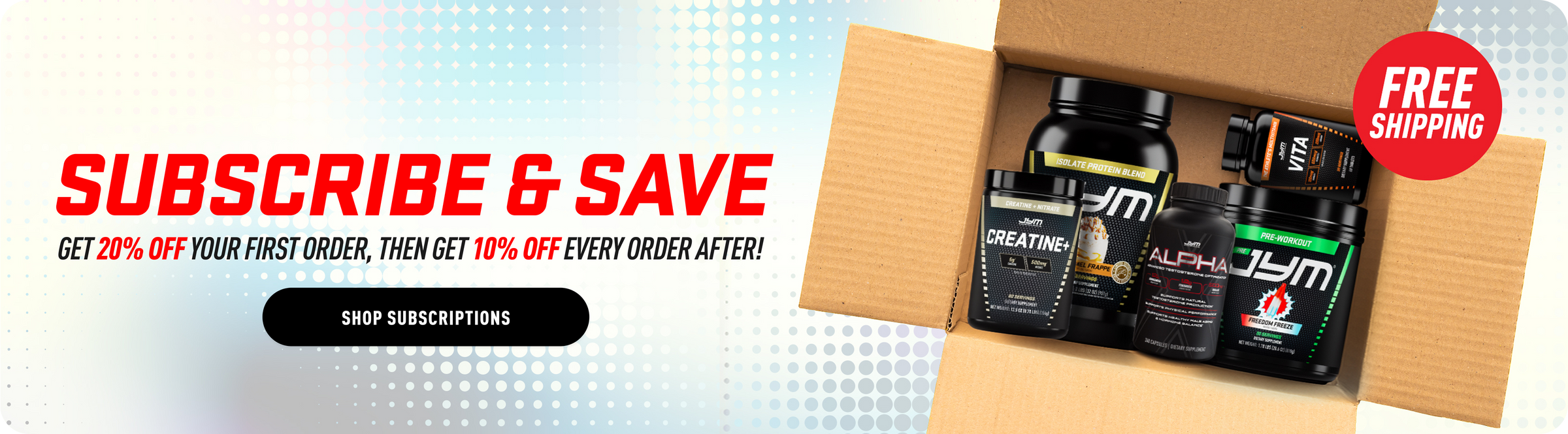 Subscribe and save 20% on your first order, then 10% on recurring orders — shop subscription supplements