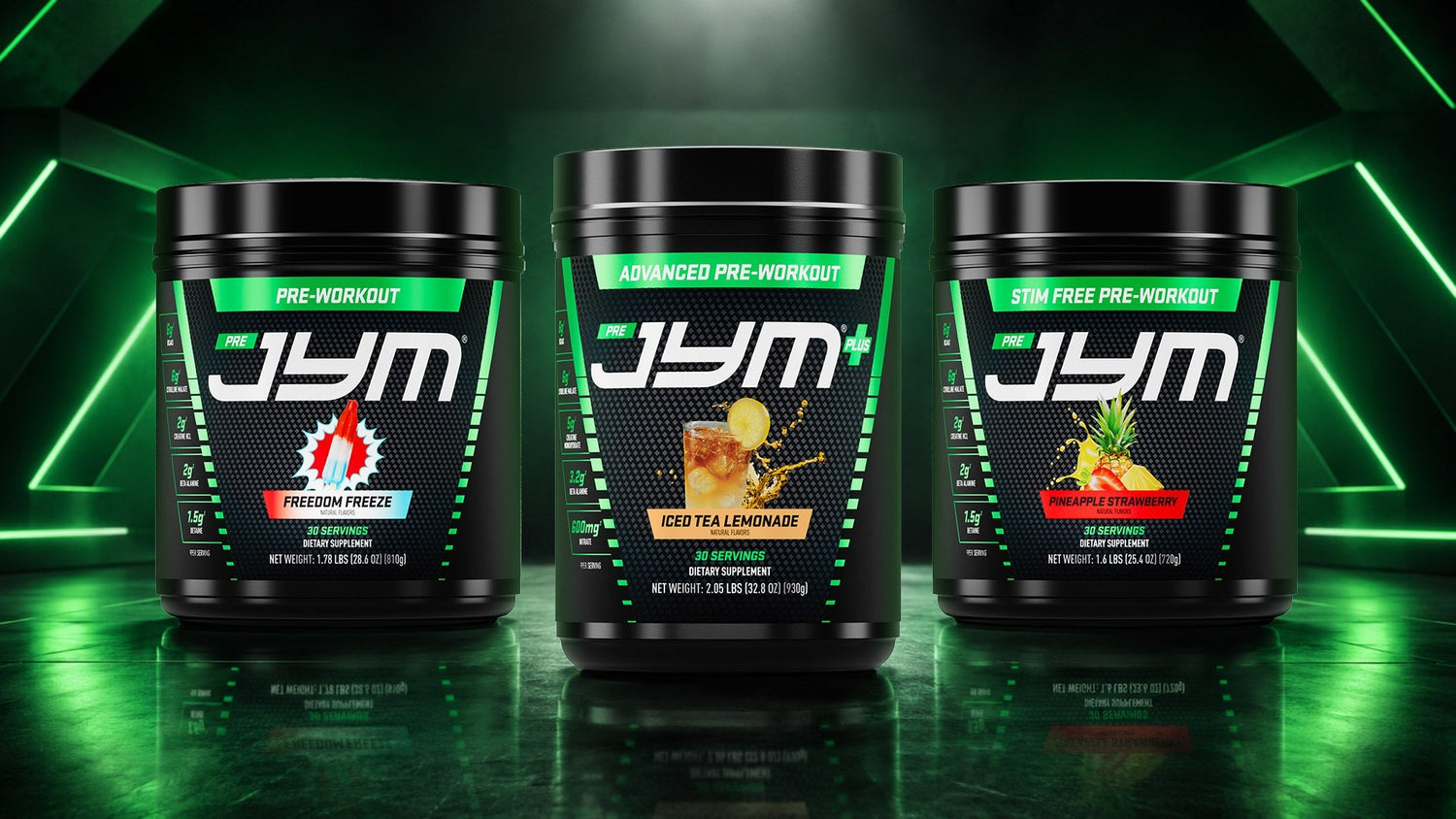 Pre JYM, Pre JYM Plus, and Pre JYM Stim Free