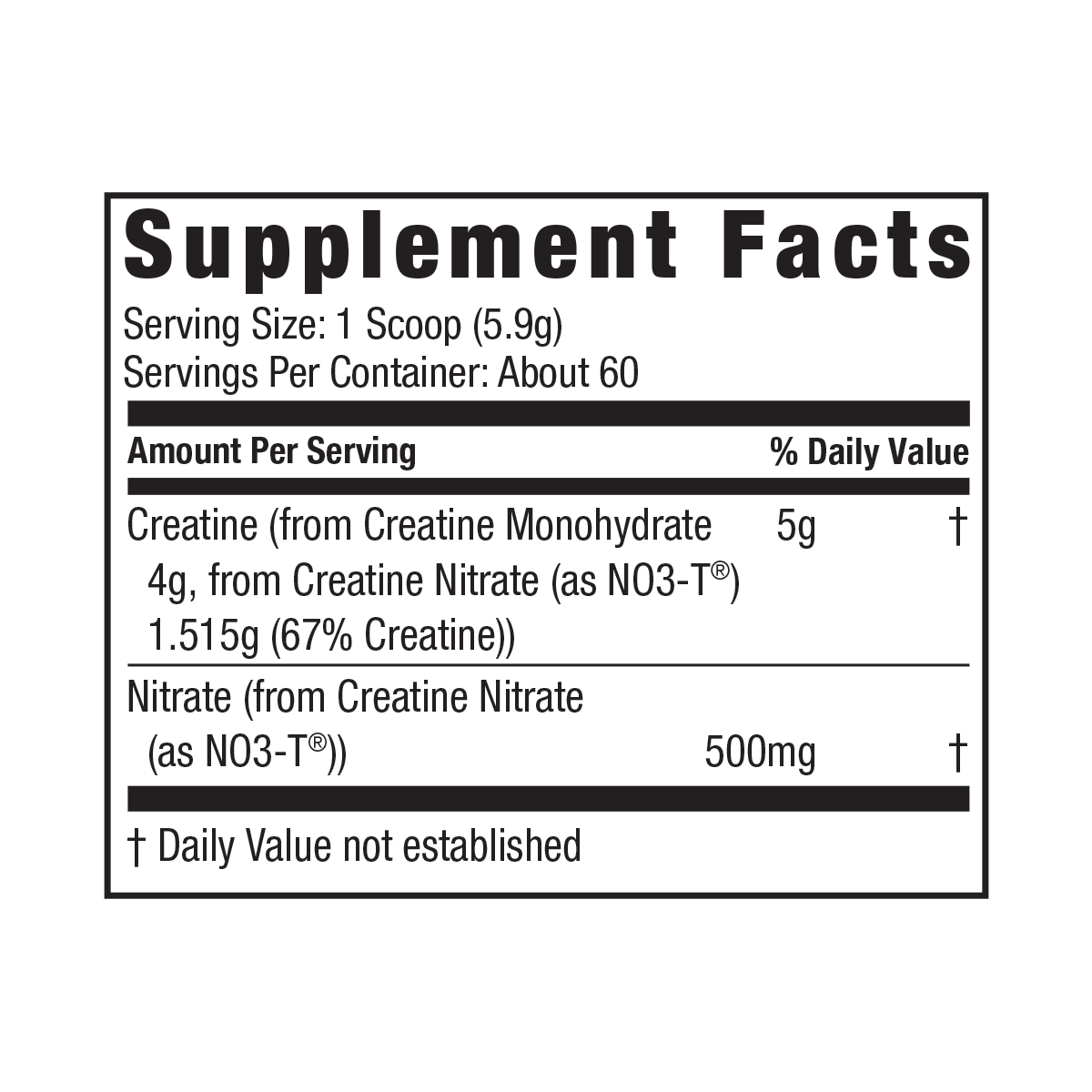Creatine+ Supplement Facts
