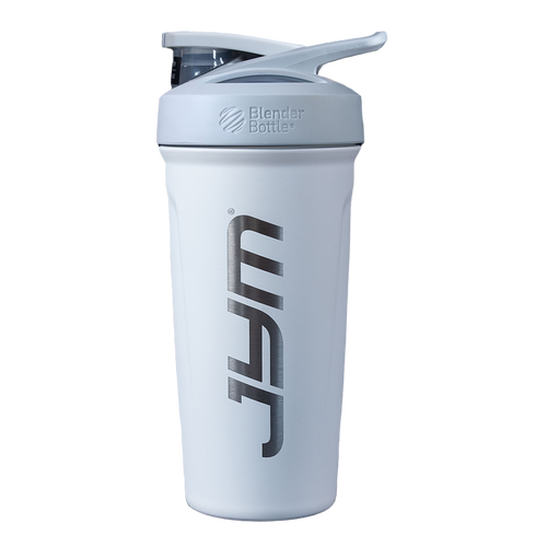 JYM BlenderBottle® Strada Stainless Steel Shaker (24oz) – White