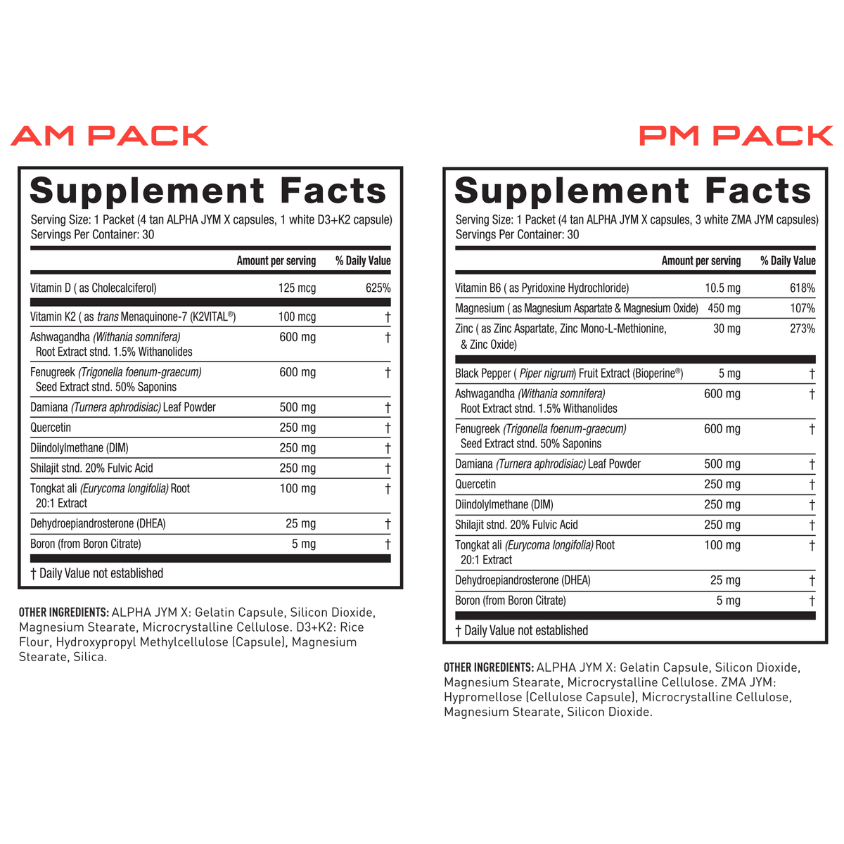 JYM Alpha Stack | AM/PM Testosterone Optimization System