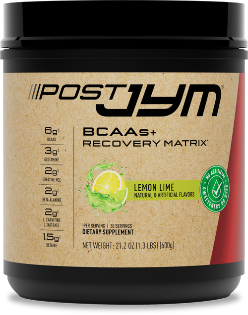 Naturally Sweetened Post JYM BCAAs+ Recovery Matrix – 30 Servings / Natural Lemon Lime
