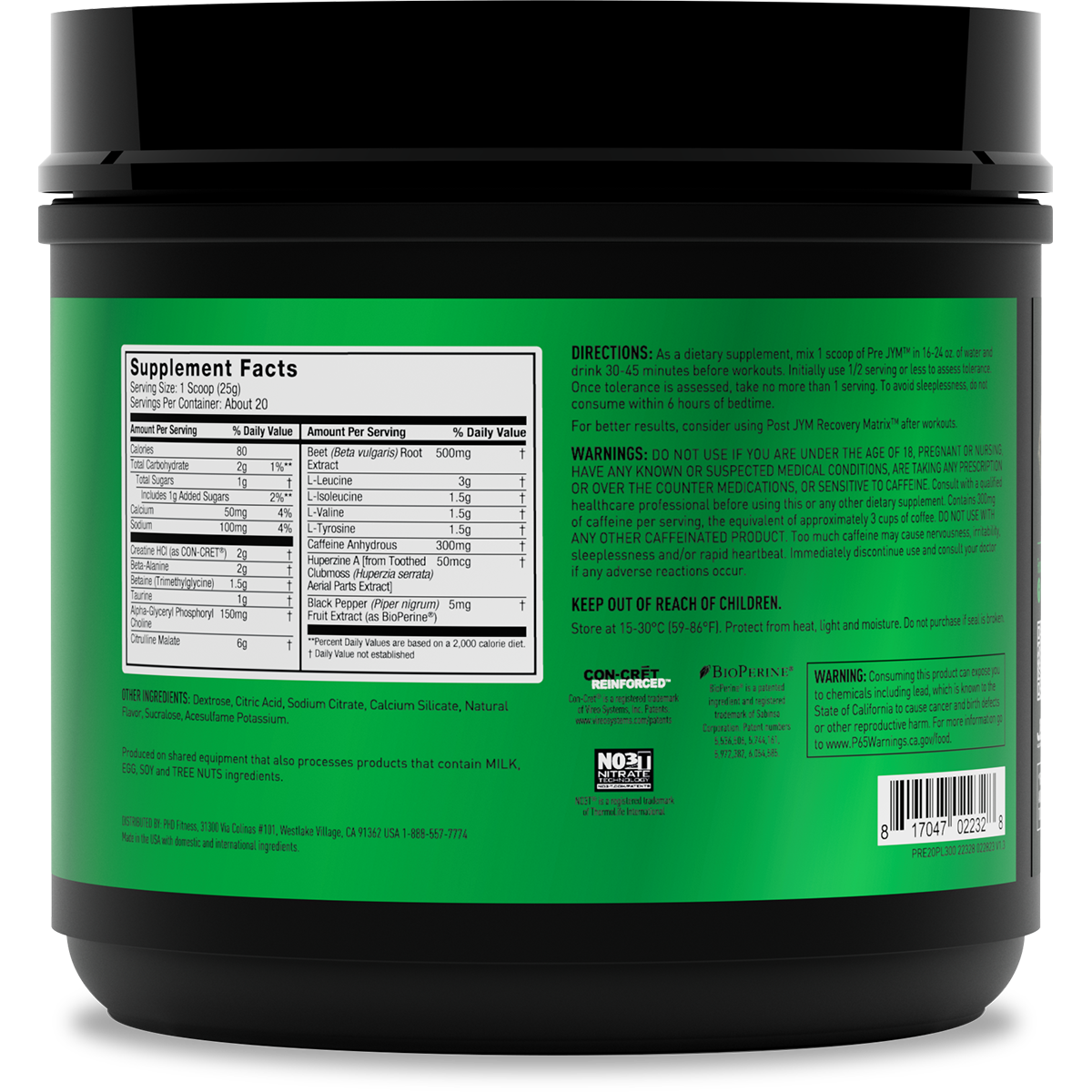 Pre JYM HighPerformance PreWorkout Jym