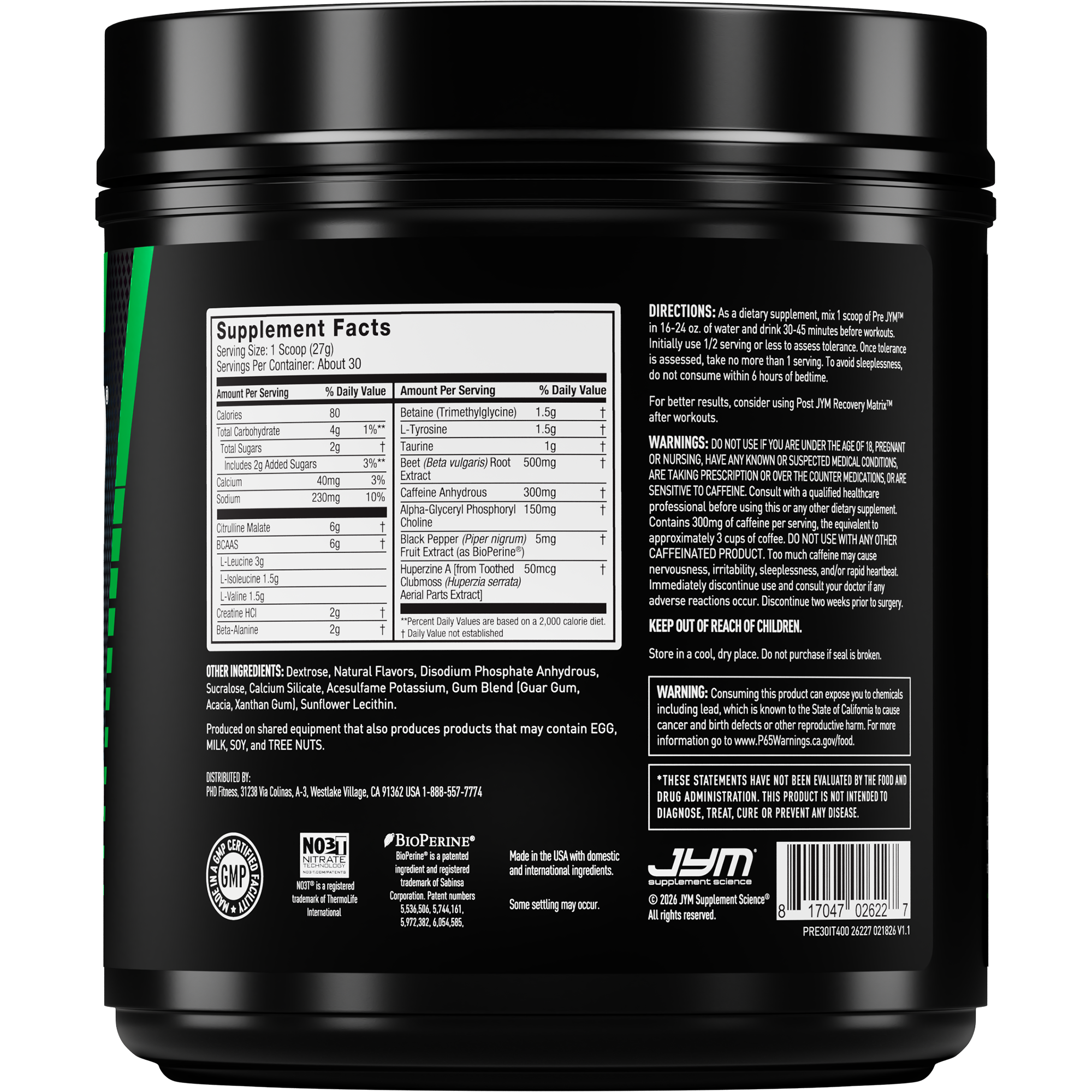Pre JYM High-Performance Pre-Workout - image 2 of 50