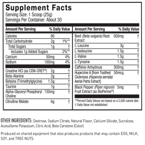 Pre JYM High-Performance Pre-Workout