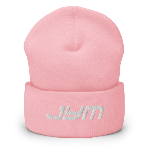 JYM Cuffed Logo Beanie – Pink
