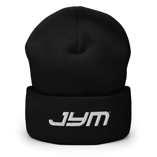 JYM Cuffed Logo Beanie – Black