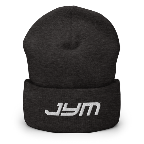 JYM Cuffed Logo Beanie – Dark Grey