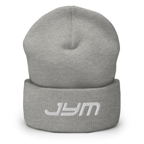JYM Cuffed Logo Beanie – Heather Grey