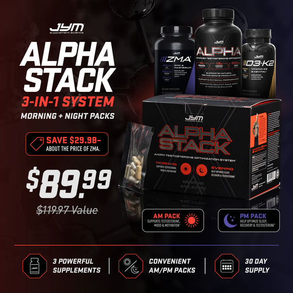 JYM Alpha Stack | AM/PM Testosterone Optimization System