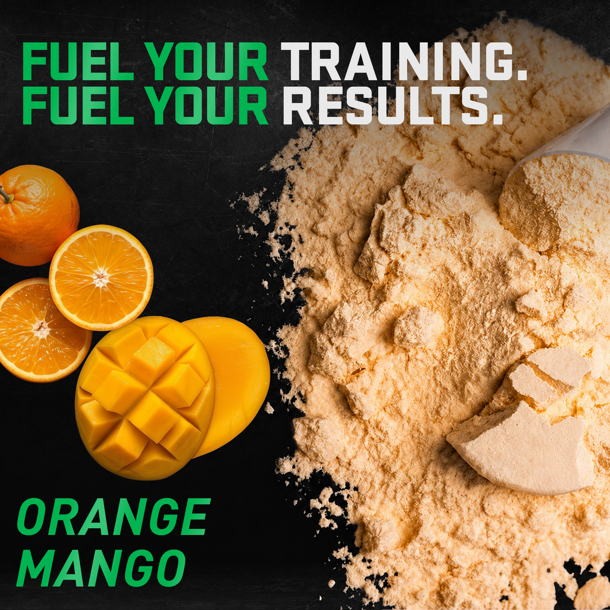 Pre JYM Orange Mango powder with oranges and mango: "Fuel your training. Fuel your results." - image 89 of 93