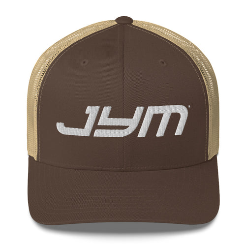 JYM Logo Snapback Hat – Brown/ Khaki