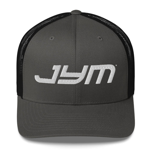 JYM Logo Snapback Hat – Charcoal/ Black