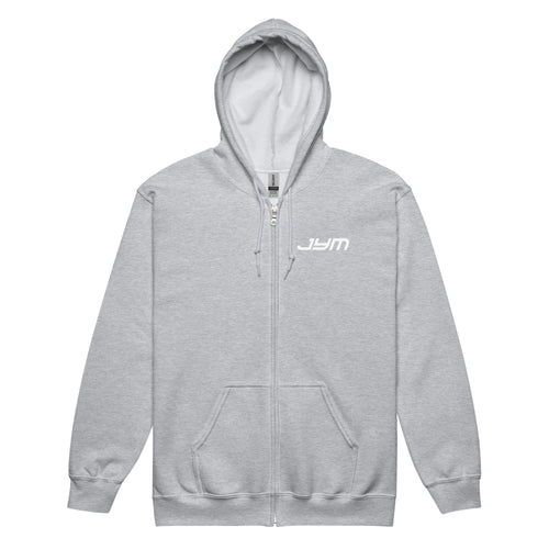 JYM Heavy Blend Logo Full Zip Hoodie – Sport Grey / S