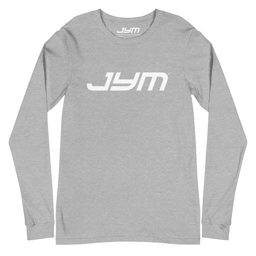 JYM Long Sleeve Logo Tee – Athletic Heather / XS