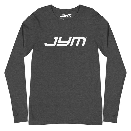 JYM Long Sleeve Logo Tee – Dark Grey Heather / XS