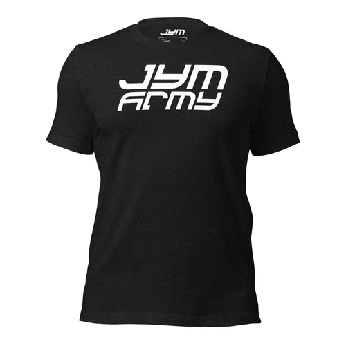 Men's JYM Army Logo Tee – Black Heather / XS